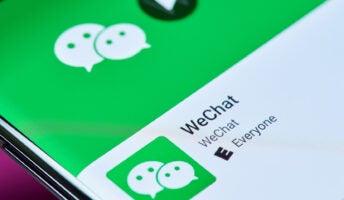 The WeChat messenger app on a phone or tablet screen
