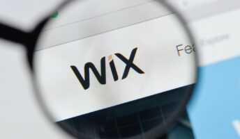 Wix logo under magnifying glass