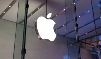 Apple logo outside retail store