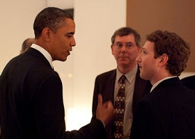 Barack Obama, Art Levinson and Mark Zuckerberg