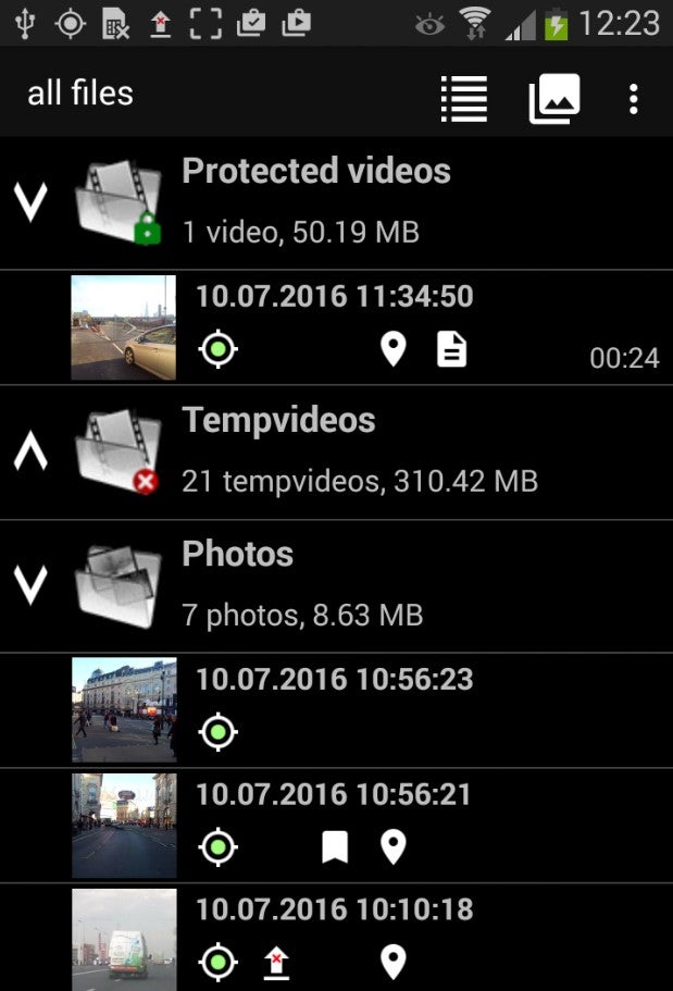 Video files recorded by the DailyRoads Voyager app.