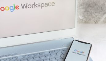 Google Workspace on a phone and desktop