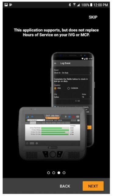 HoursGo mobile app: status