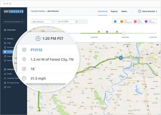 KeepTruckin ELD can track vehicles real time