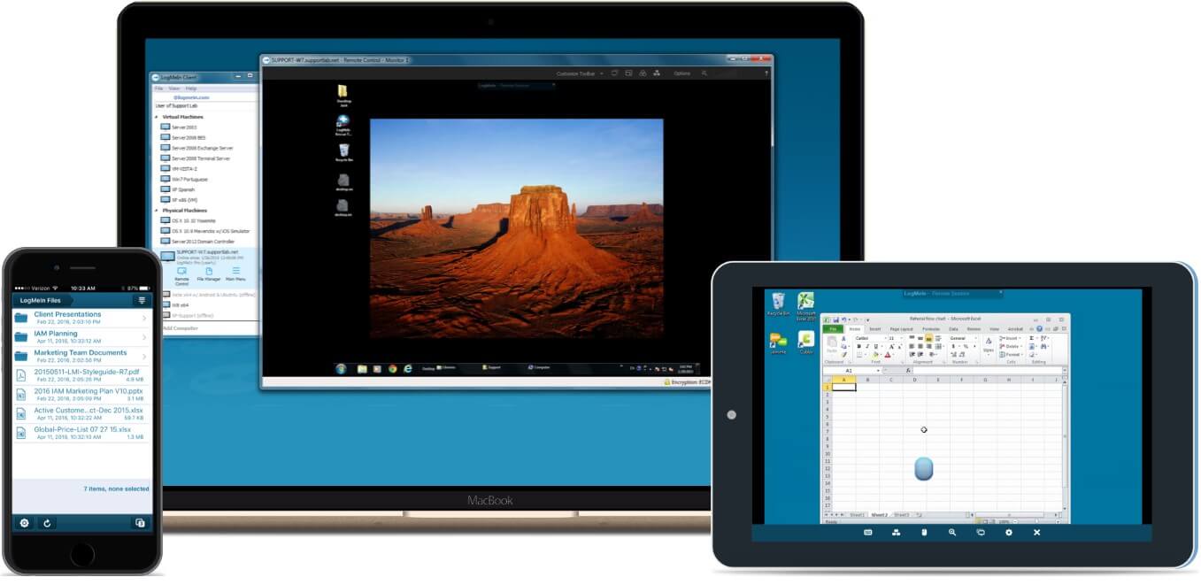 LogMeIn Pro desktop and mobile