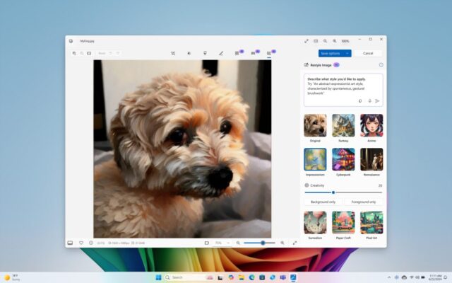 Microsoft's new Restyle Image feature