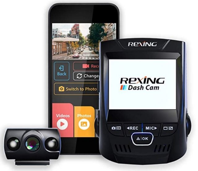 Rexing V1P front and rear dash cam