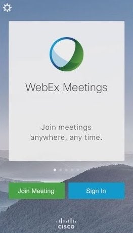 Webex Meetings Mobile App