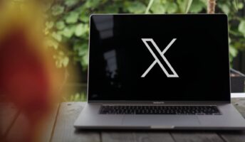 X on Laptop