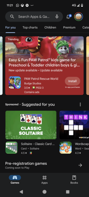 Open up your Google Play Store