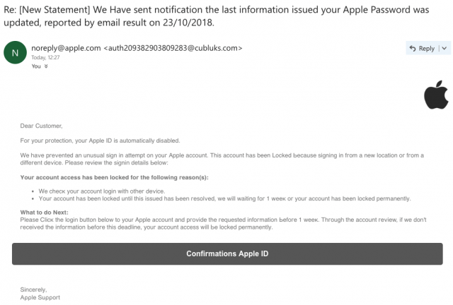 Apple Account Recovery Scam