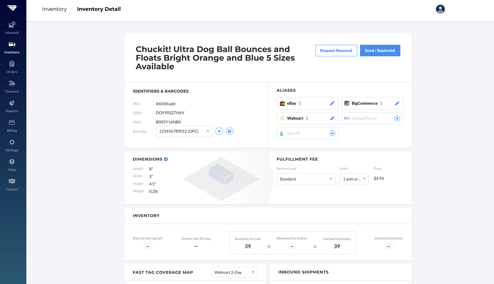 BigCommerce: inventory detail