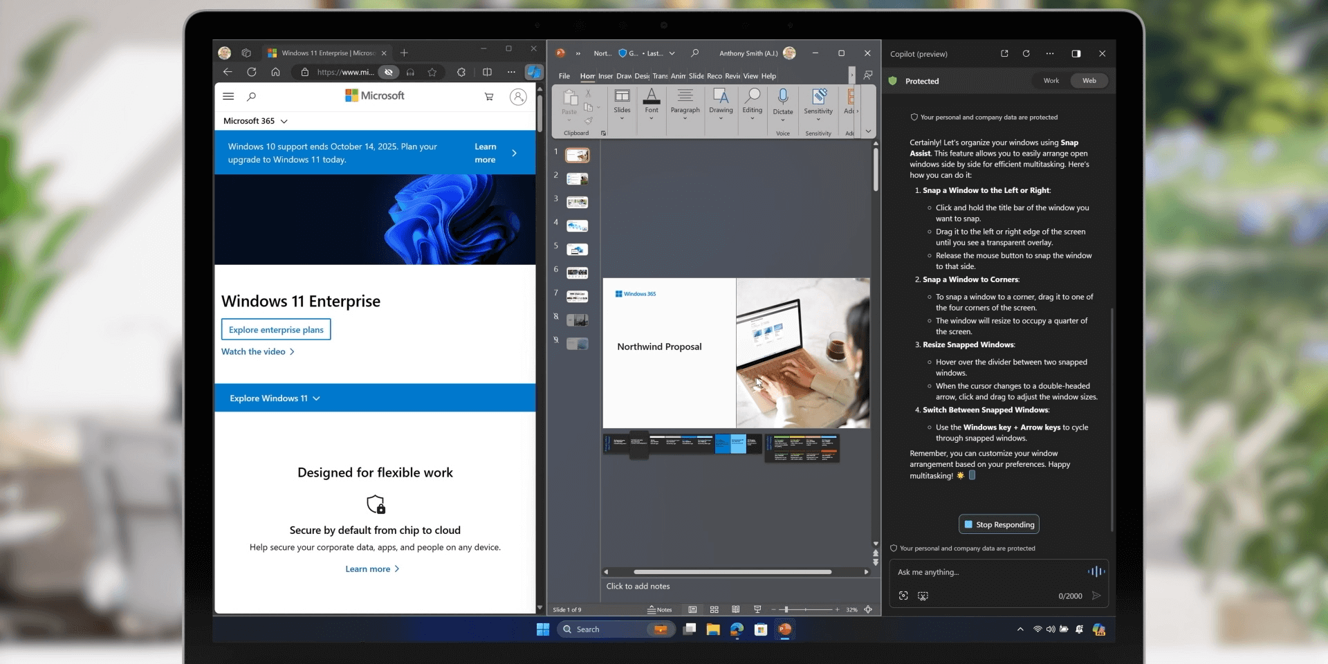 Copilot for Windows aids users from the righthand sidebar