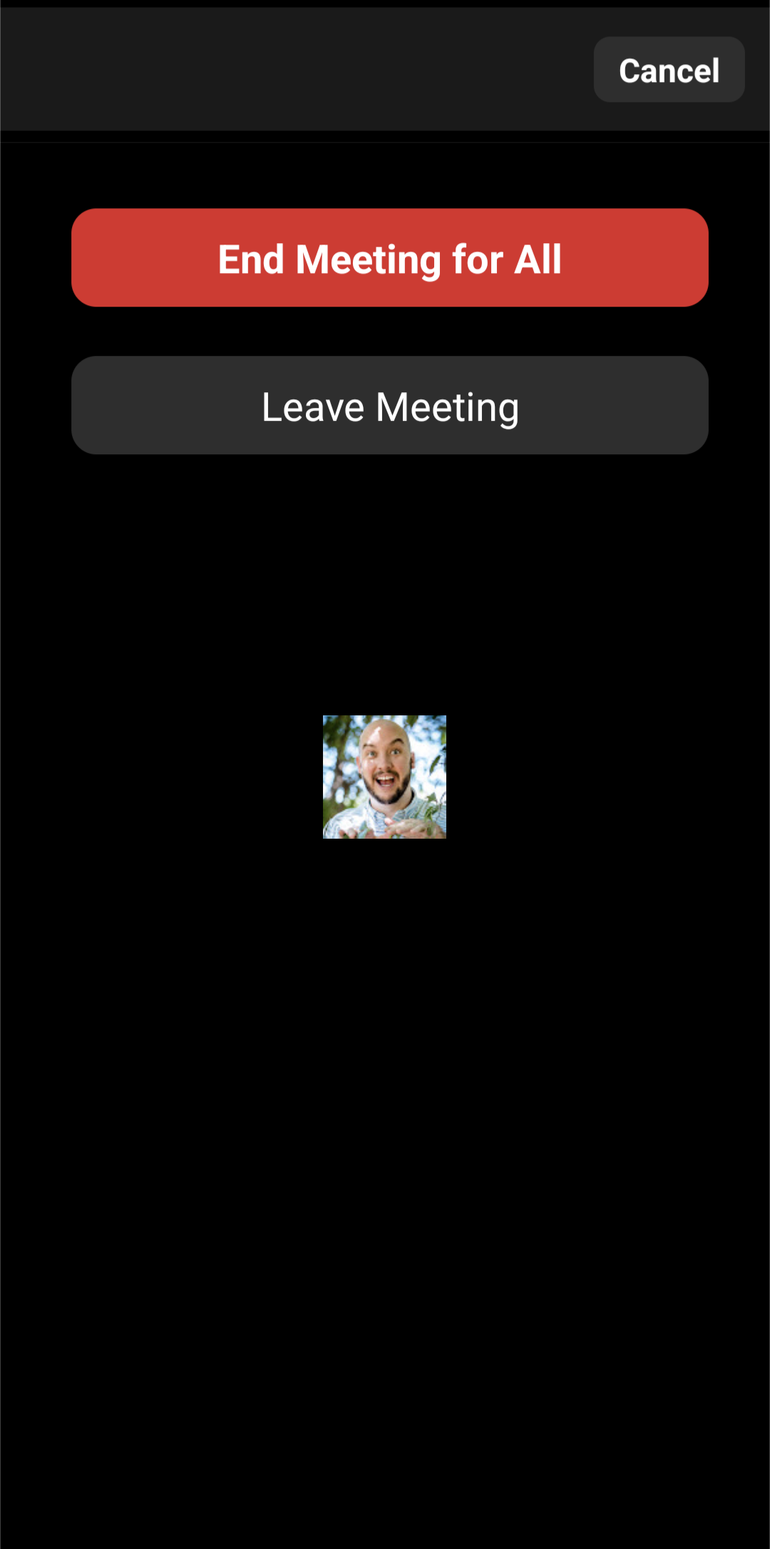 Google Meet App End Meeting