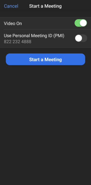Google Meet App Start Meeting