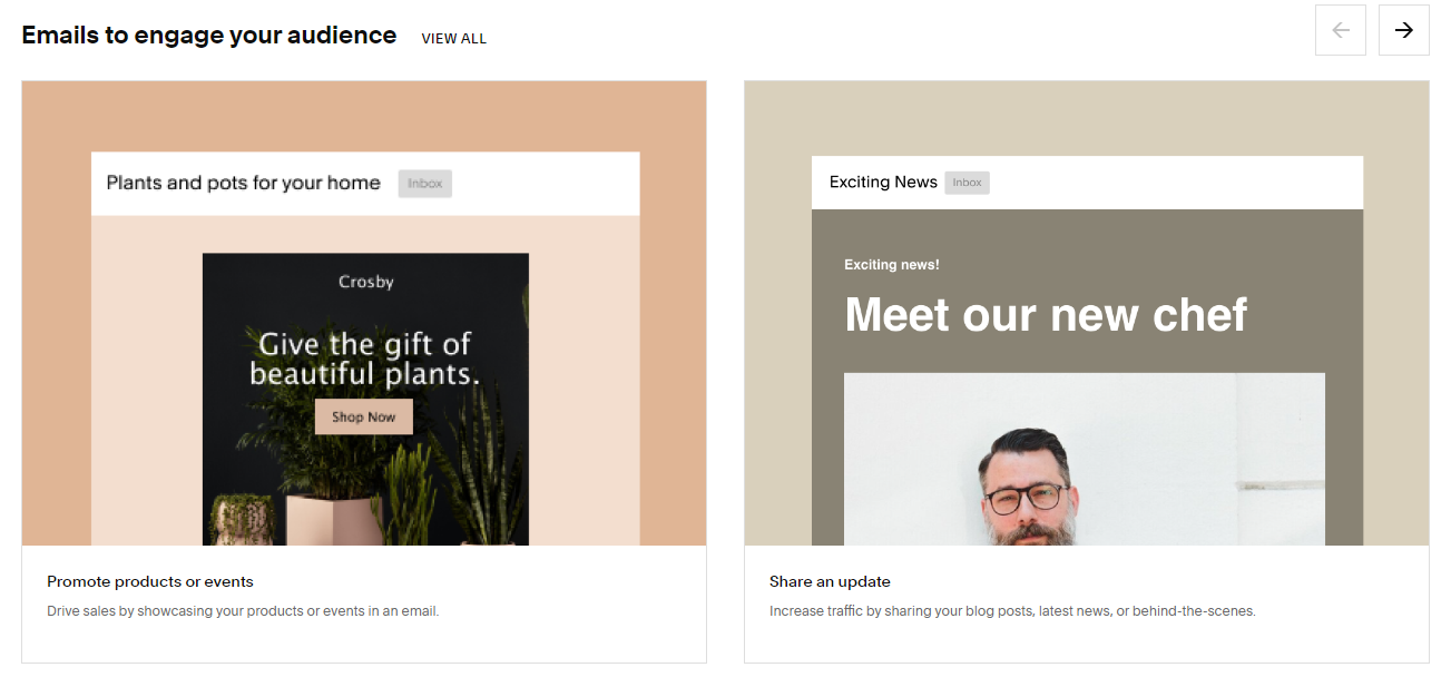 Squarespace email marketing tools