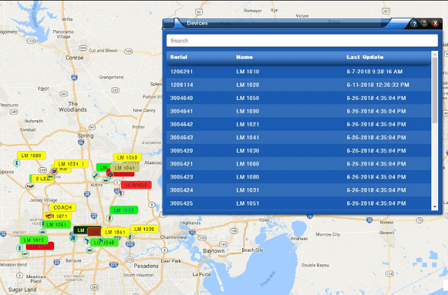 US Fleet Tracking dispatch software map