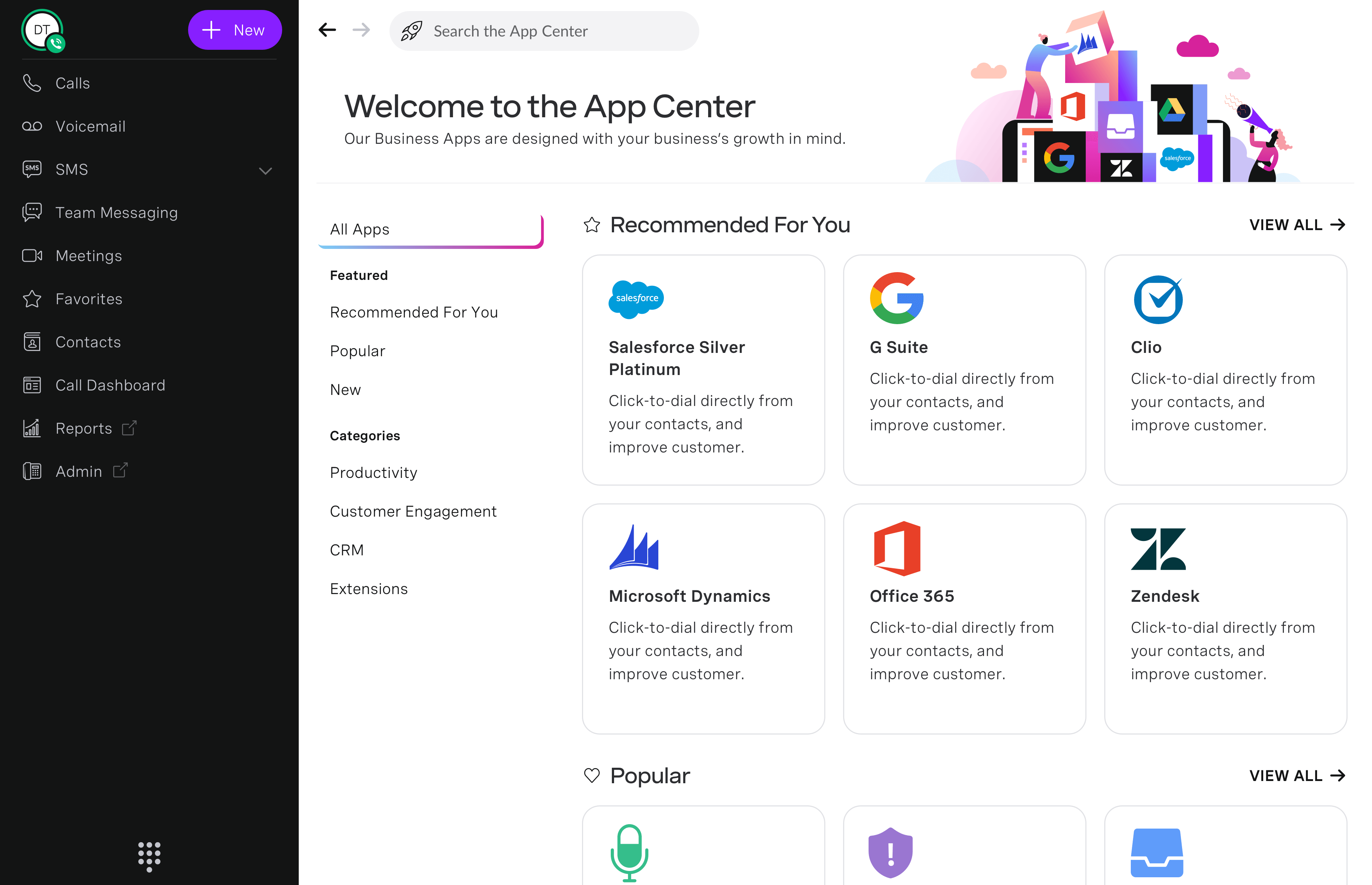 Vonage App Center